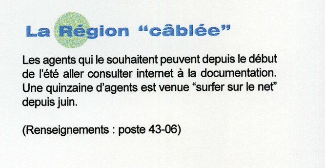 Extrait du journal interne « Du côté du patio » (sept. 1997) 